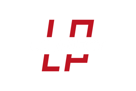 The LP Connect logo stands out on a sleek black background.