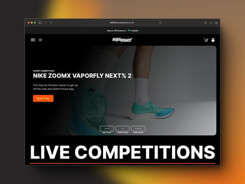 Example of a competition website builder template created by EMBARK.