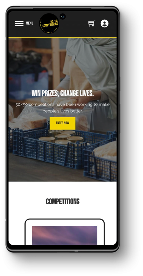 Competition Website Design 50/50 Competitions