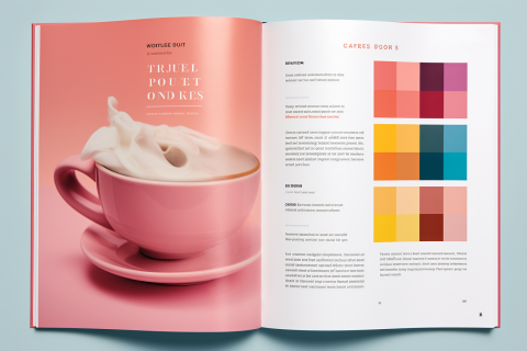 Style Guide Example for Good Website Design that incorporates colours and fonts.